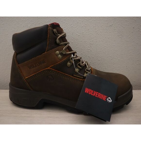 Wolverine W10315 Men's Sz 10M Dark Brown Cabor Waterproof 6" Work Boots - Picture 5 of 16